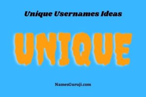 Unique Usernames Ideas
